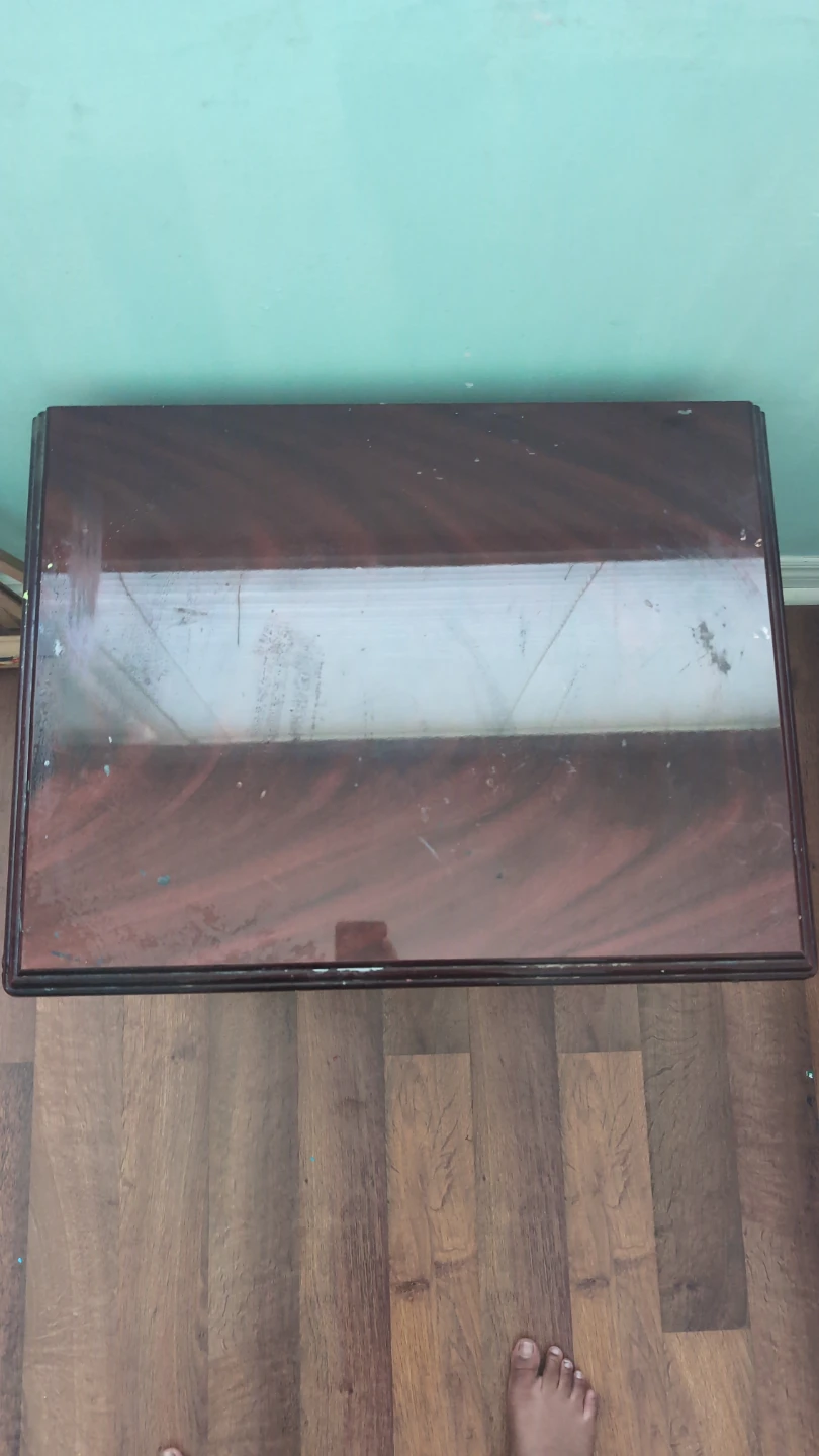 Vintage Dark Wood Nightstand with Two Drawers - photo 2