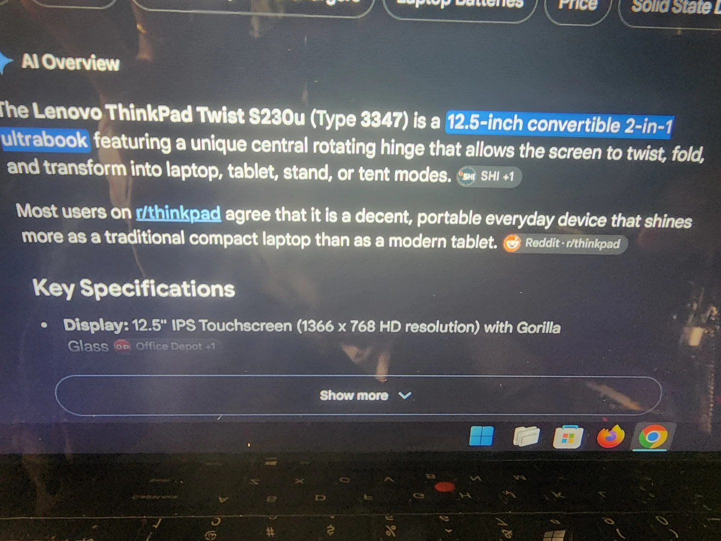 Lenovo ThinkPad Twist S230u 12.5-inch Laptop - photo 3