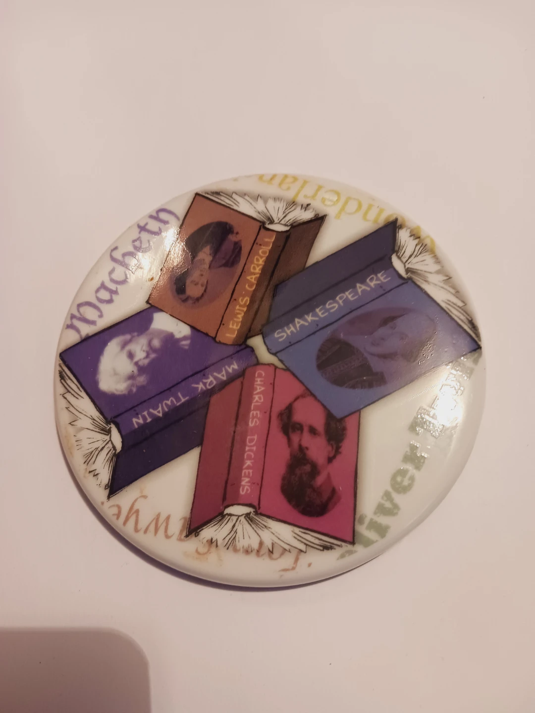 Ceramic Coaster featuring books 📚 & authors - photo 3