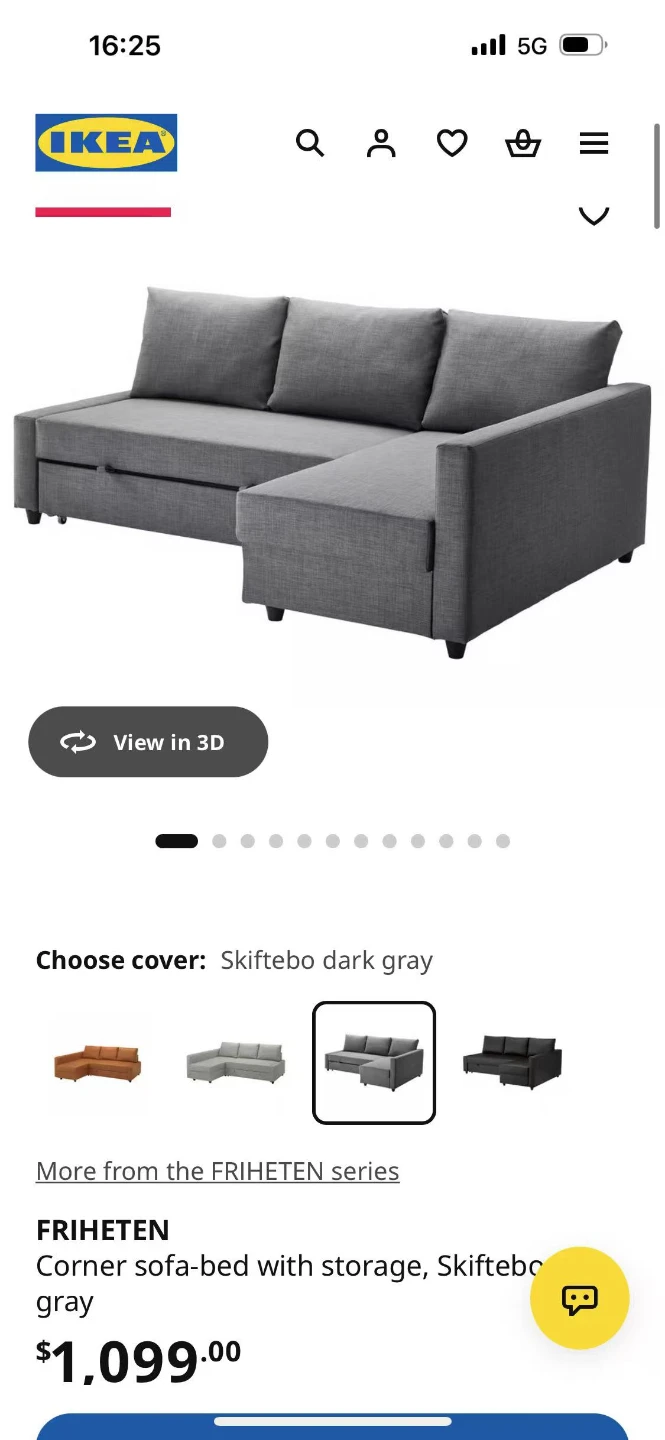 IKEA FRIHETEN Corner Sofa-bed with Storage - photo 2
