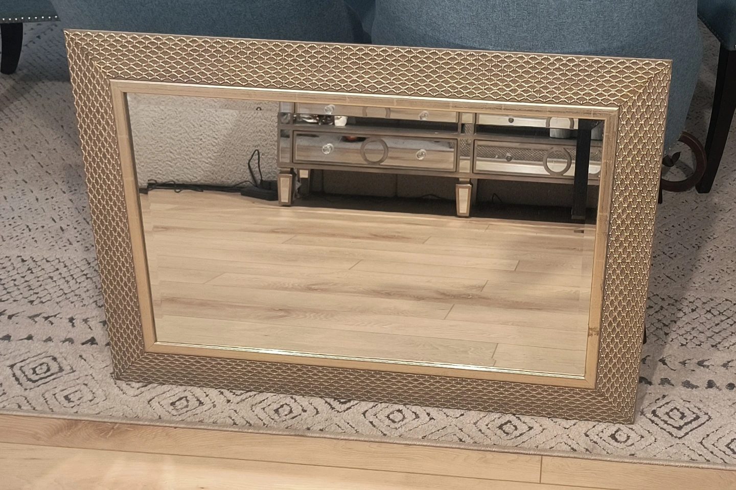 Decorative Champagne Gold Wall Mirror - photo 3