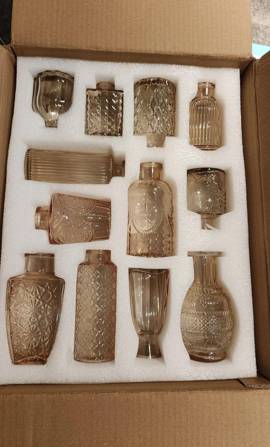 Set of 12 Gold Glass Bud Vases - photo 3