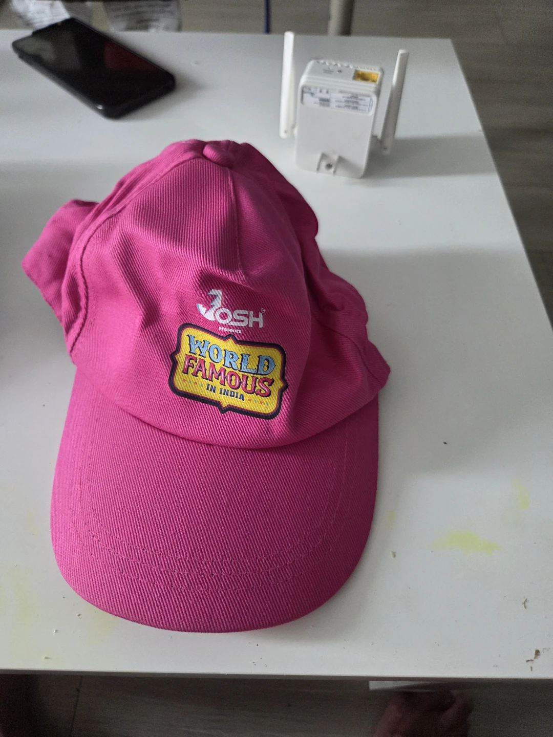Josh World Famous in India Pink Baseball Cap - photo 3