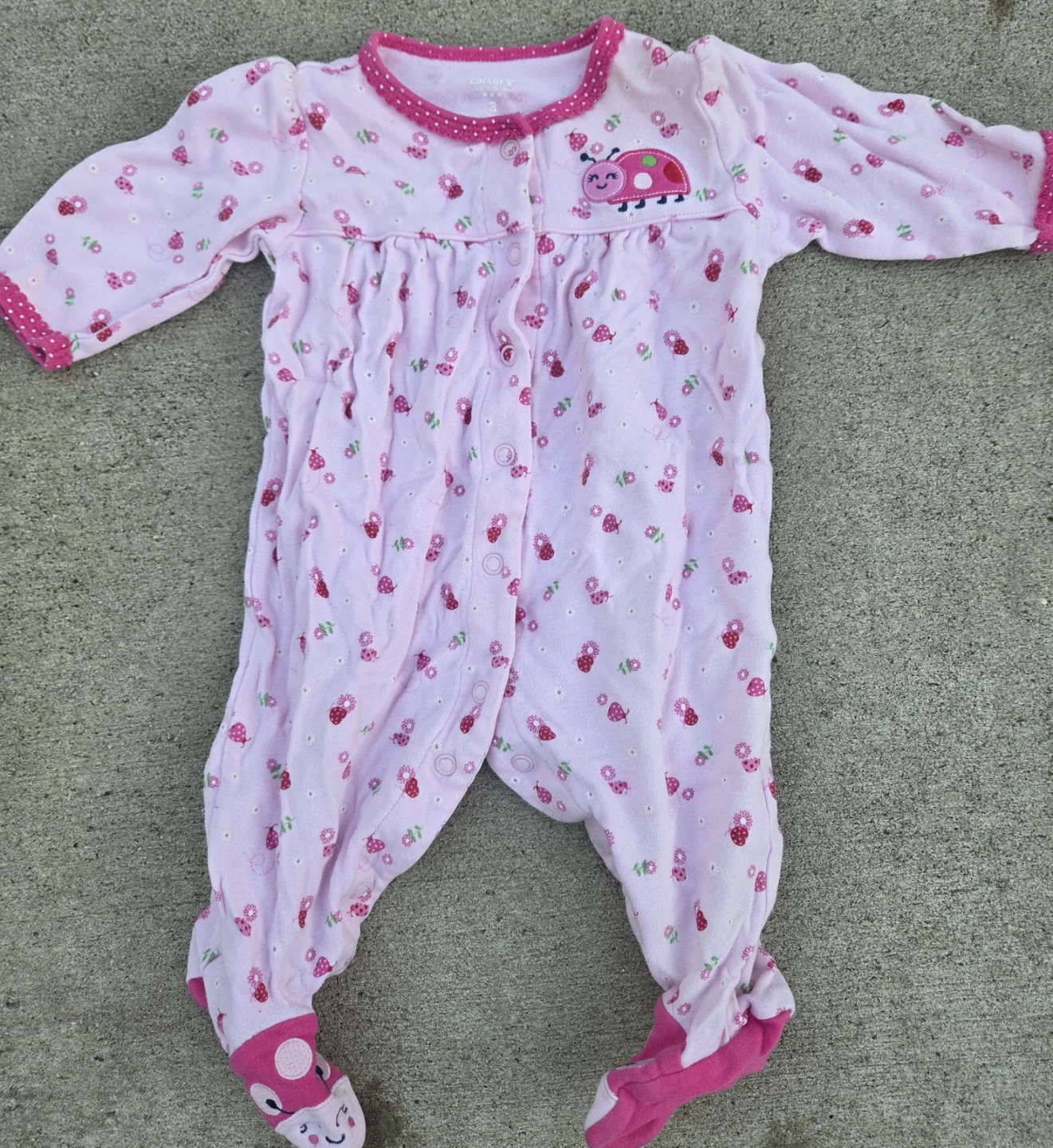 Carter's Baby Girl Footie Pajamas Size 3M