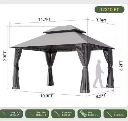 Courtyard Canopy Gazebo 12x10 ft - photo 2