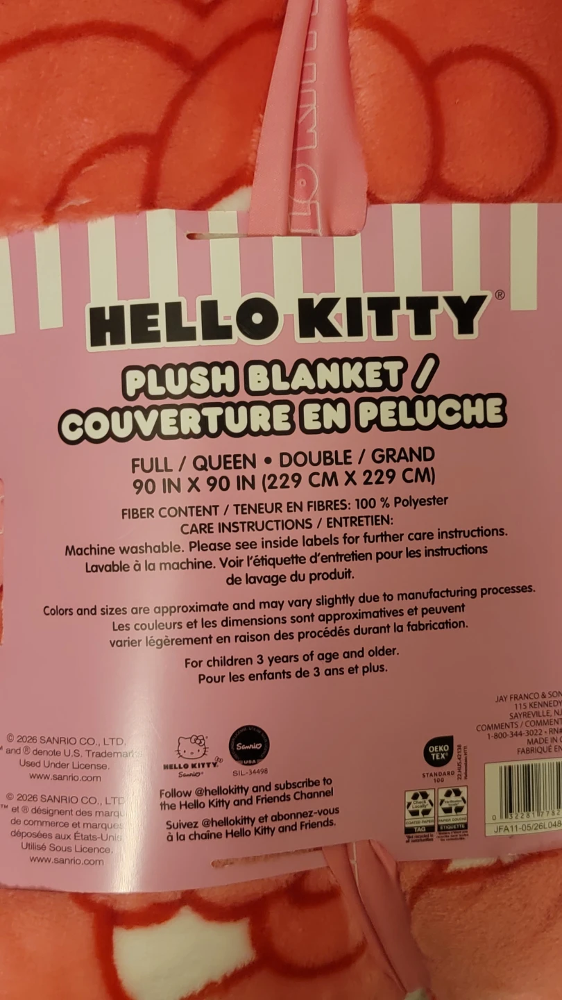 BRAND NEW Hello Kitty Plush Blanket - Full/Queen - photo 2