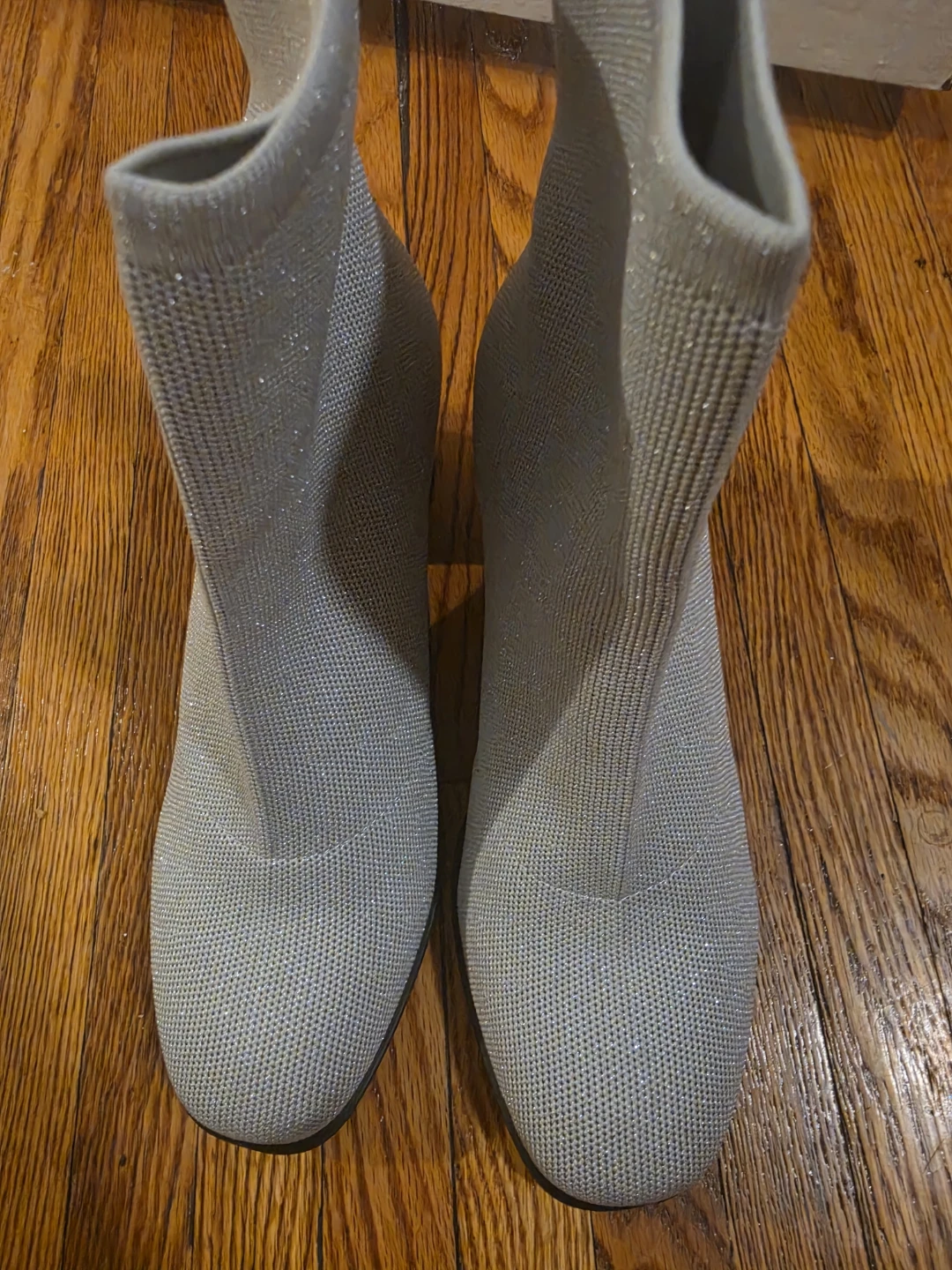 Silver Knit Ankle Boots 🏈 - photo 3
