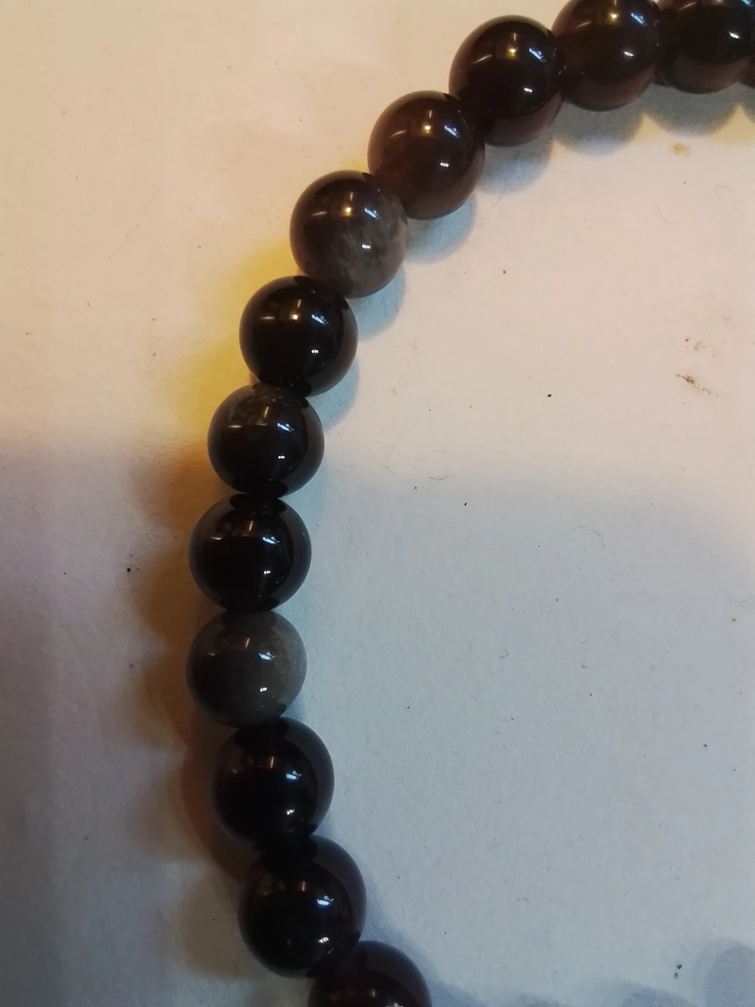 Silver Sheen Obsidian Bead Bracelet - photo 3