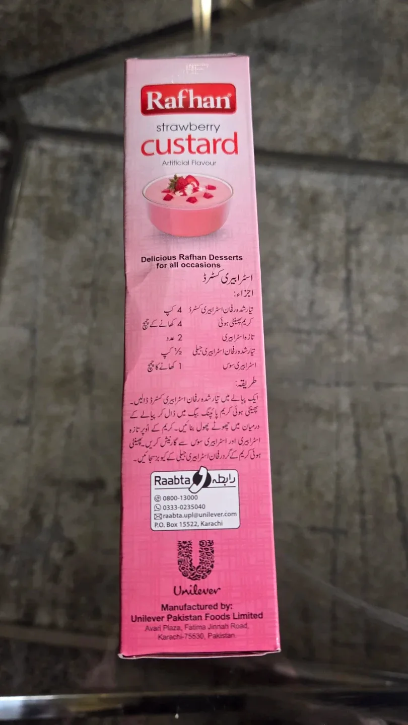 Rafhan Strawberry Custard Powder 275g - photo 3
