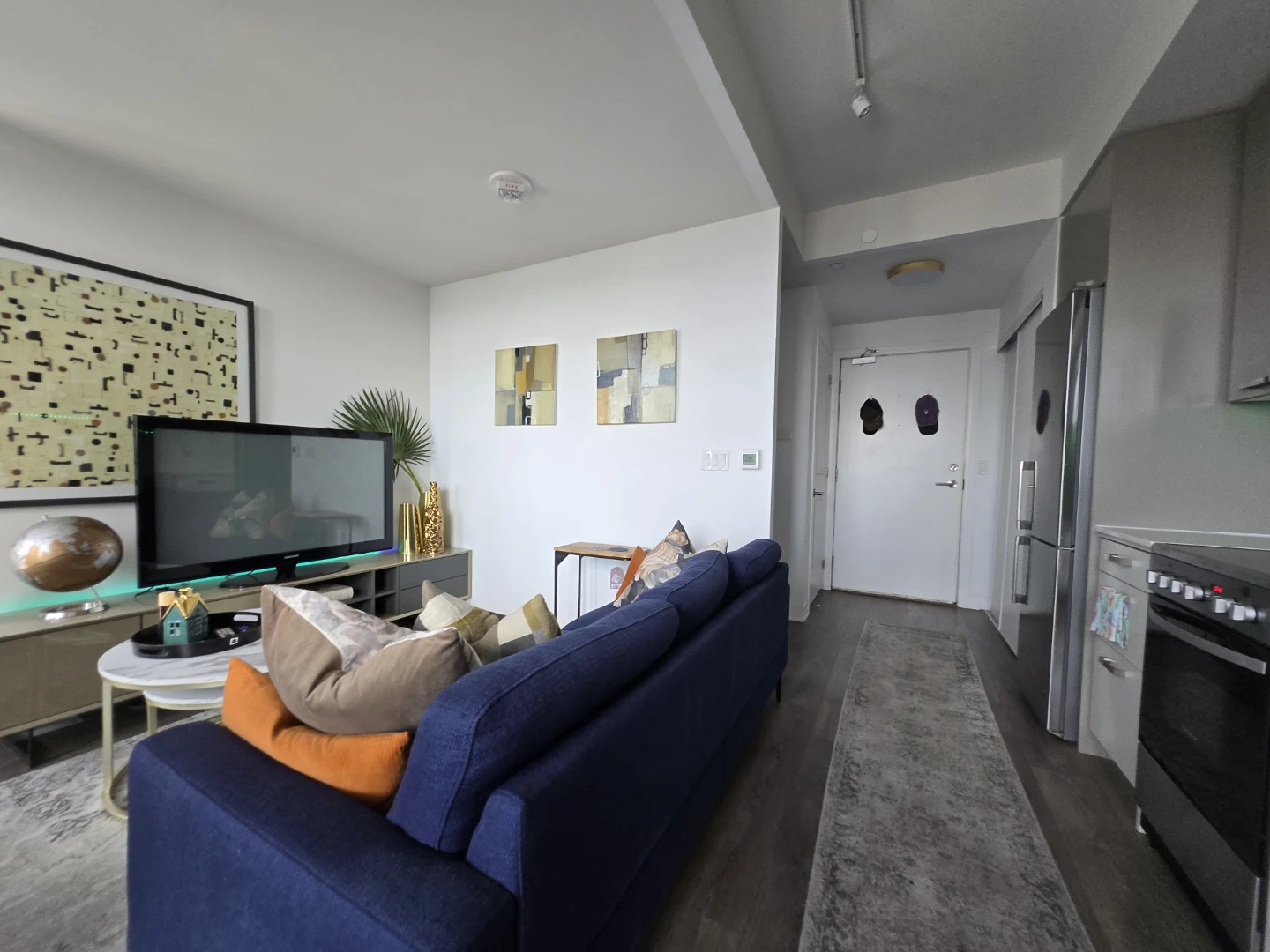 Navy Blue Sofa 82" - photo 2