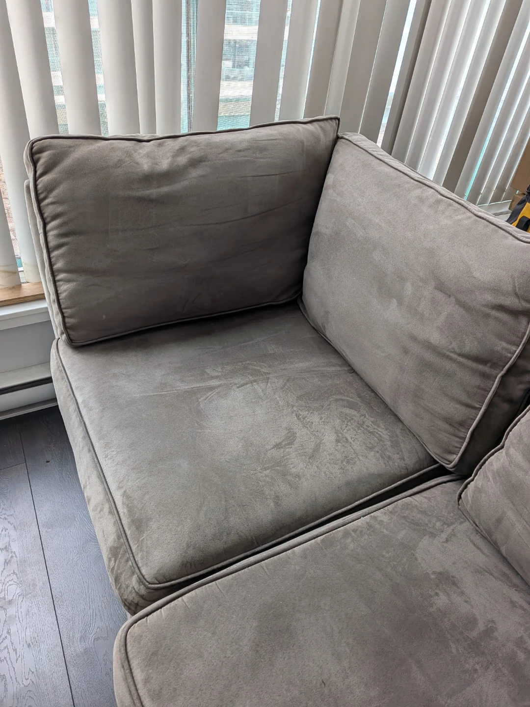 Grey/green sectional 3-Seater Sofa - photo 3