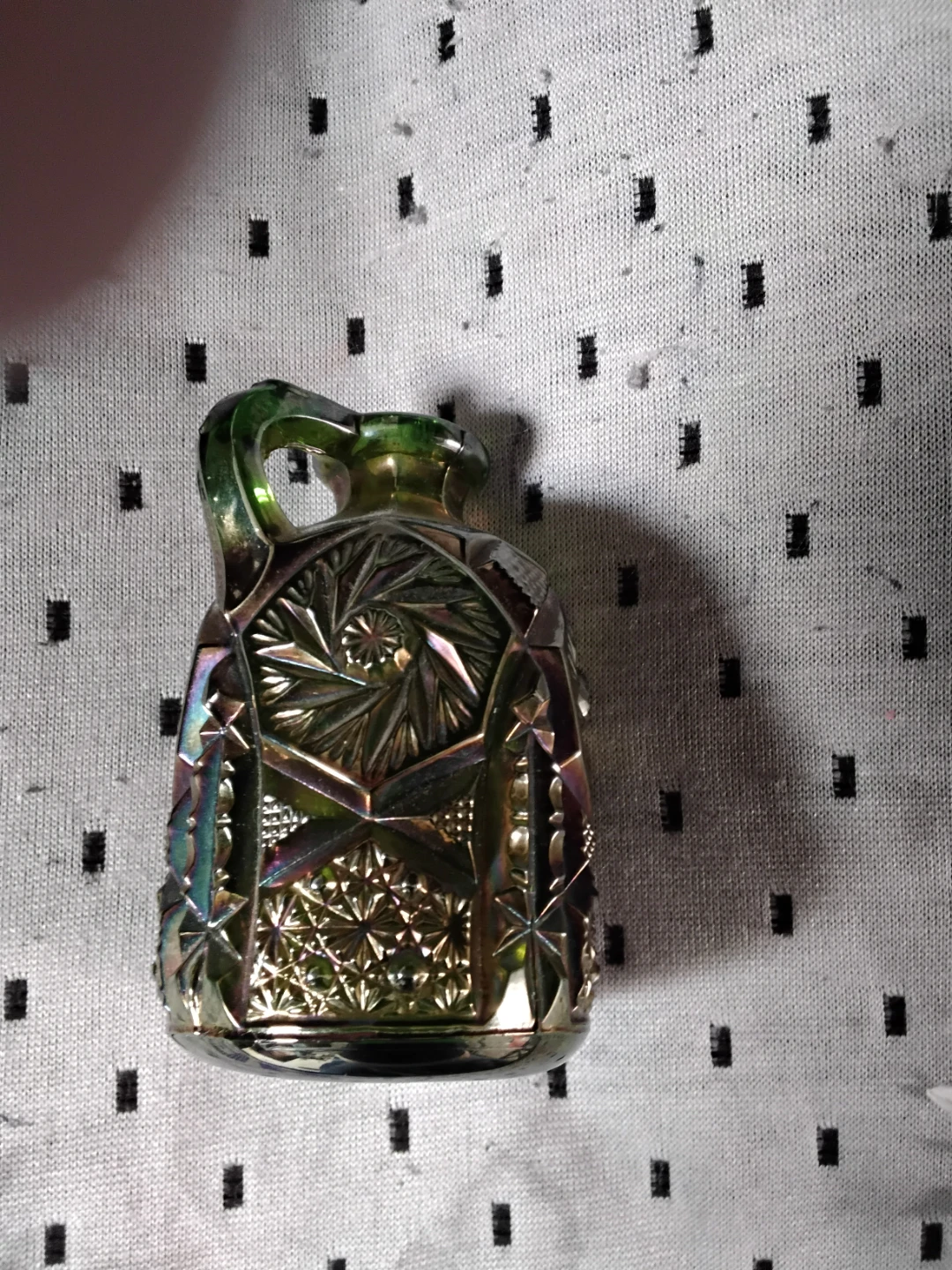 Vintage Iridescent Carnival Glass Mini Pitcher - photo 2