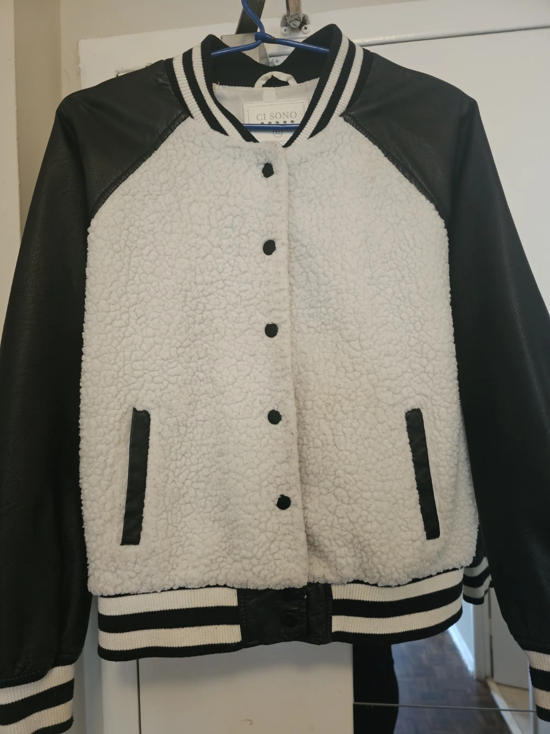 CI SONO Black and White Bomber Jacket