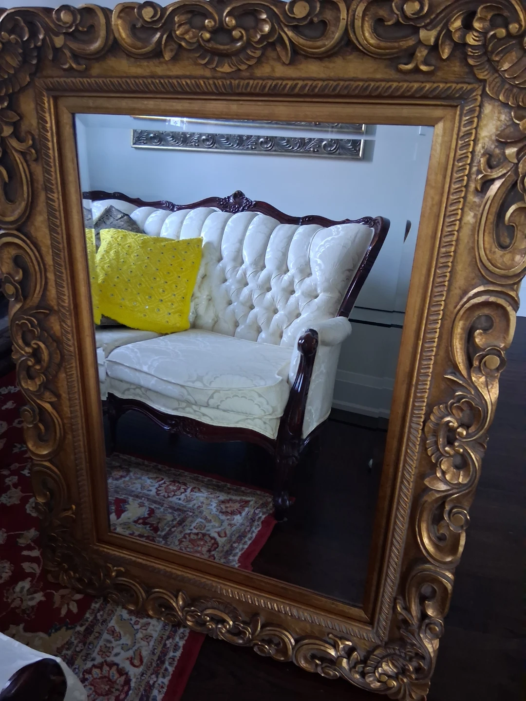 Ornate Gold Carved Frame Mirror