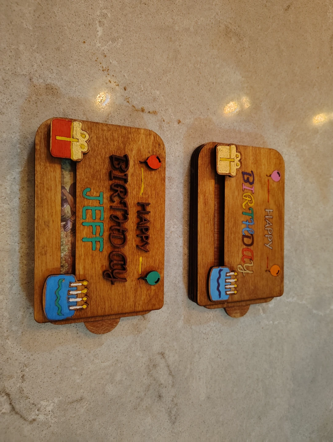 Custom Wooden Happy Gift Card Holders - photo 5