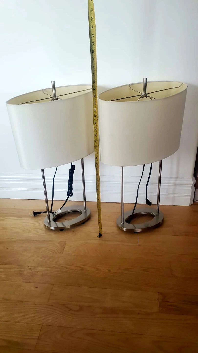 Modern Brushed Metal Table Lamps (2 Available) - photo 4