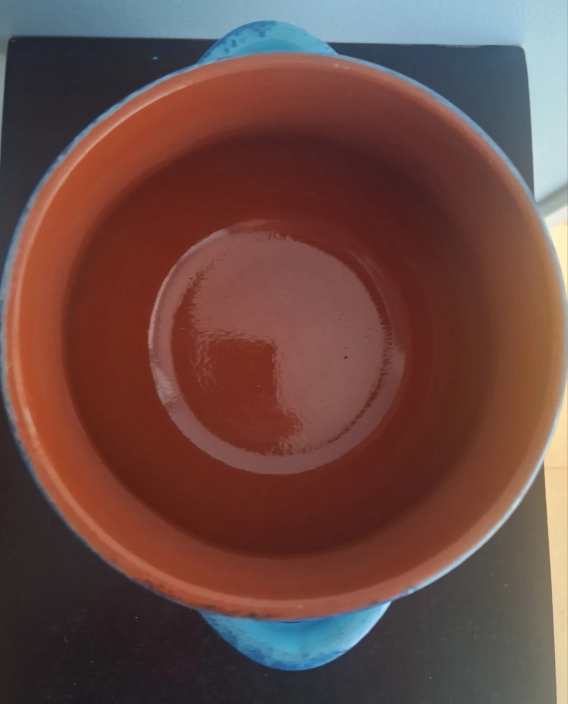 Vintage De Silva  Terracotta Blue clay pot - photo 3