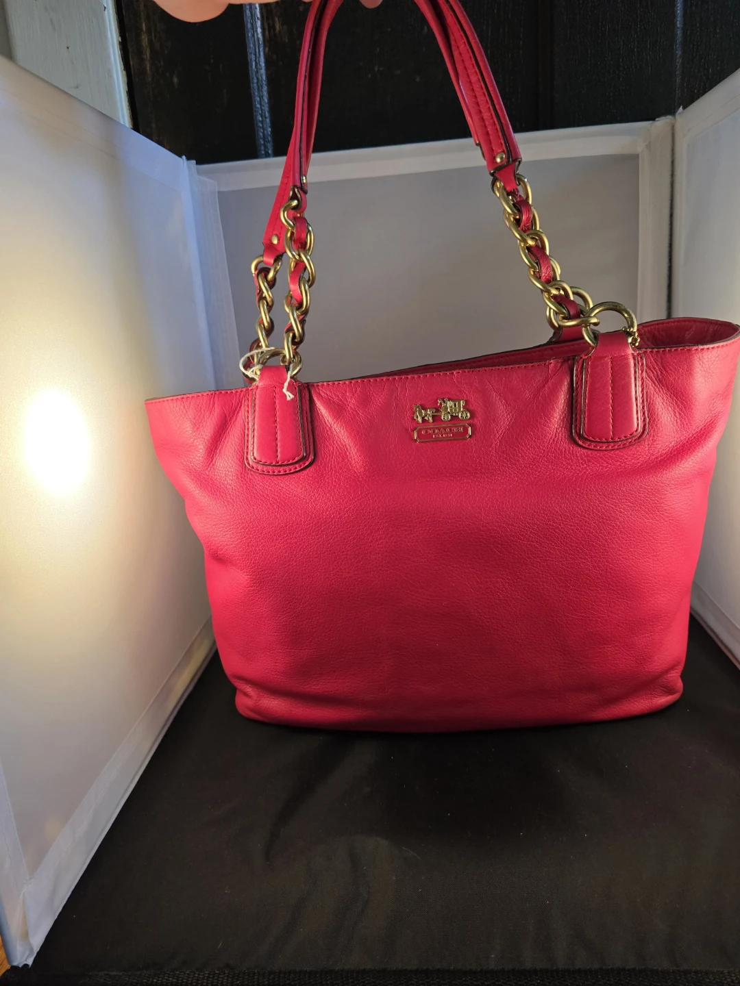 Coach Pink Leather Tote Bag - photo 3