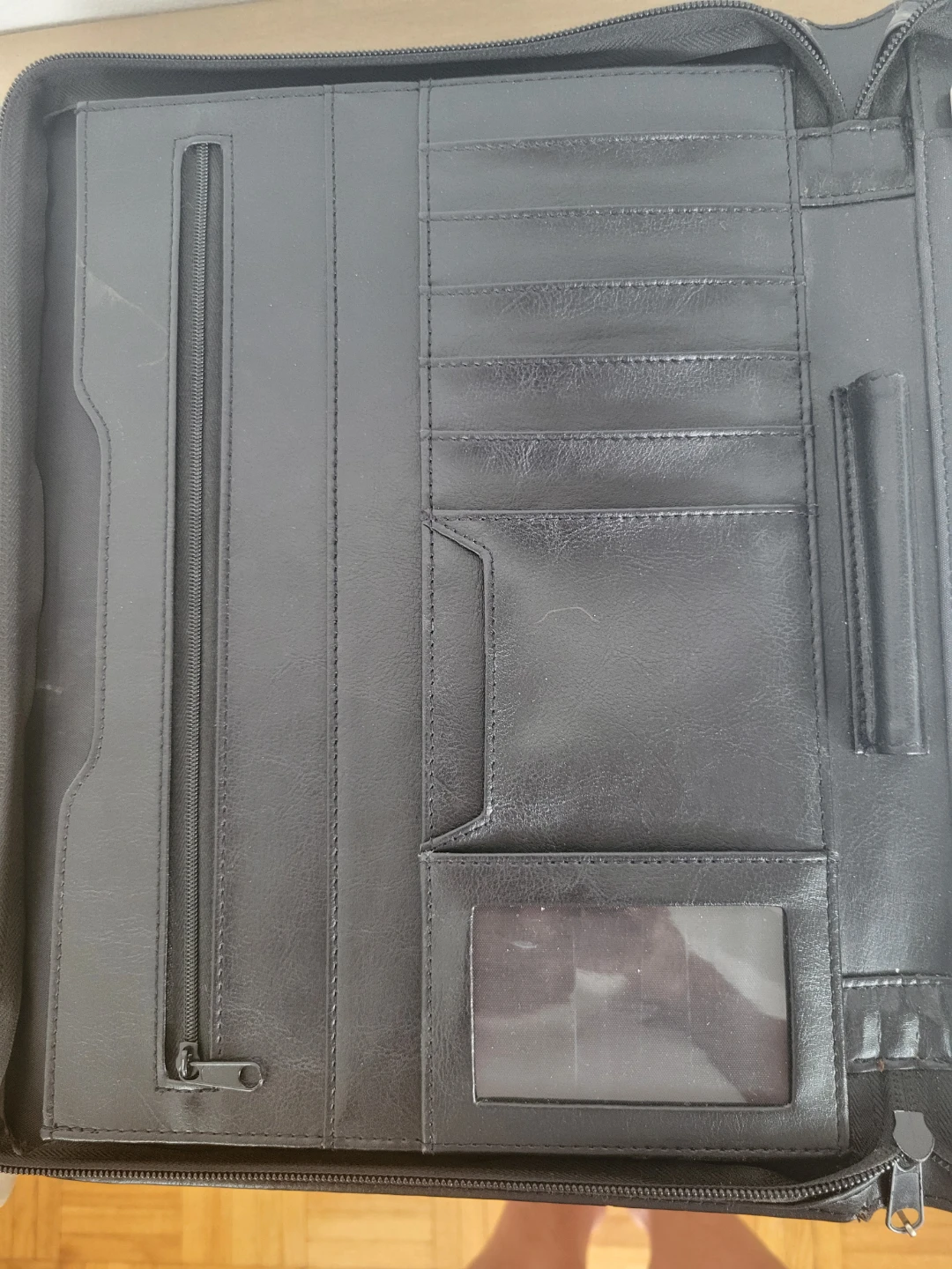 Black Leather Portfolio Case - photo 2