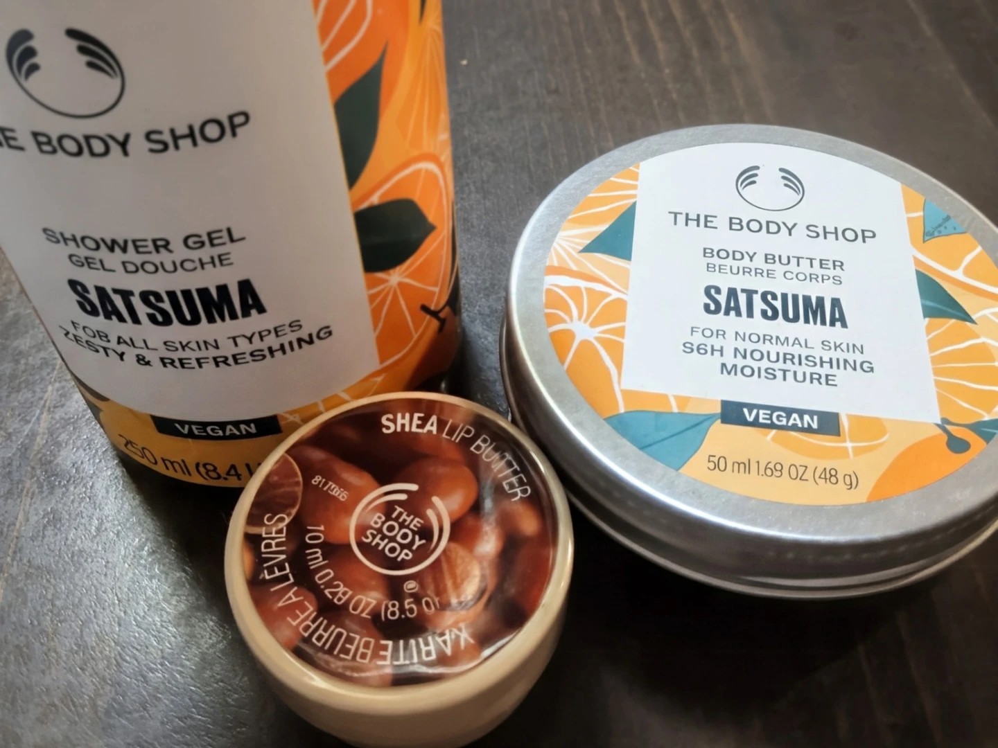 (3) Trio: The Body Shop Satsuma/ Shea Butter  Products - $10