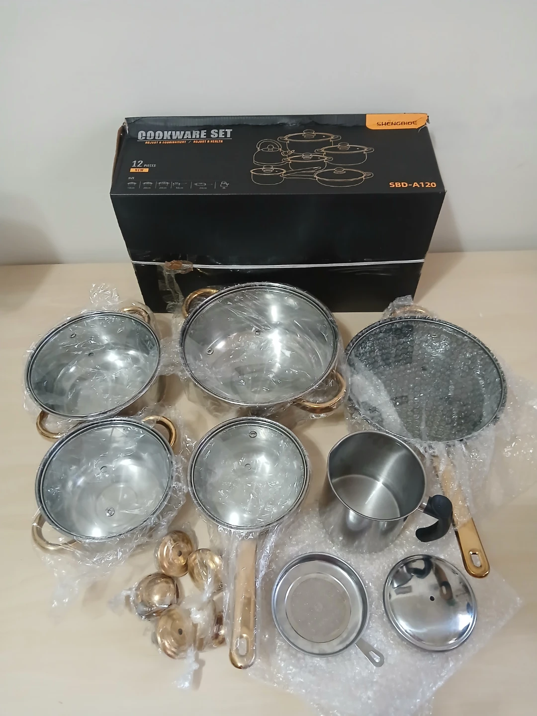 Shengbide 12-Piece Stainless Steel Cookware Set🏈 - photo 2