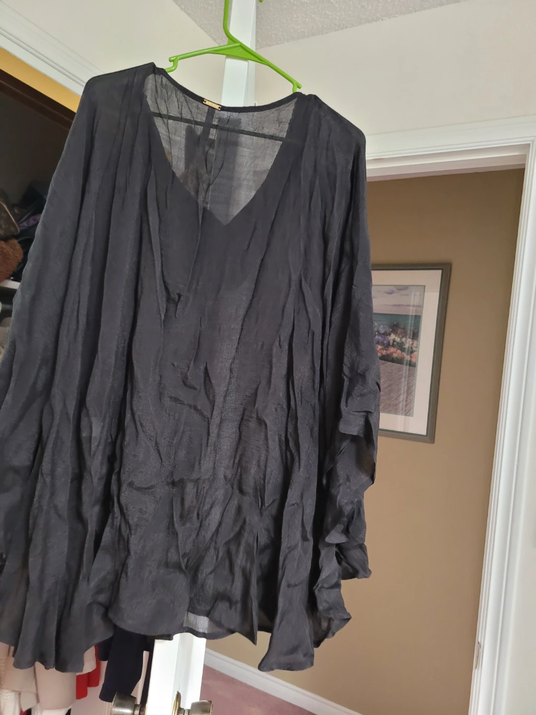 Blac🏈k Embellished V-Neck Blouse - photo 2