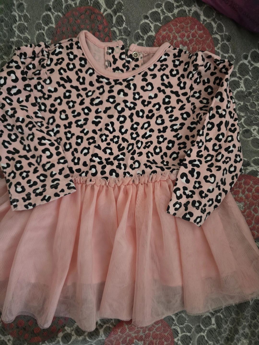 🏈Little Me Baby Girl Leopard Print Tulle Dress