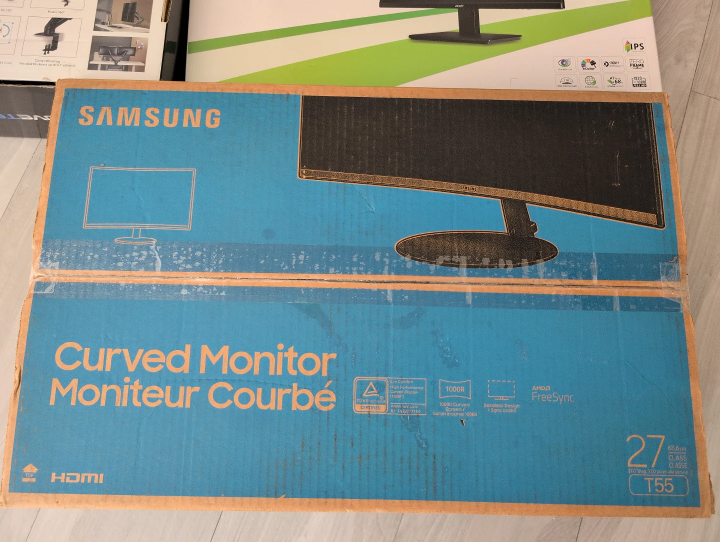 Samsung Curved Monitor, Acer Monitor, Dual Mount - photo 4