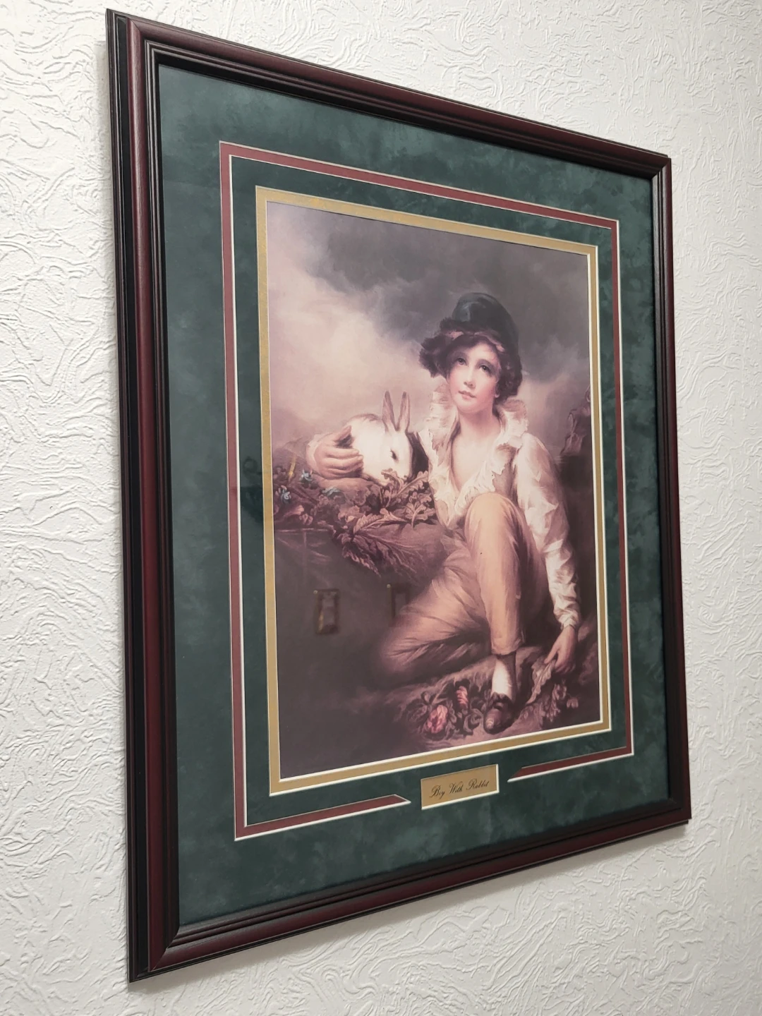 Custom Framed Art Print "Boy With Rabbit"