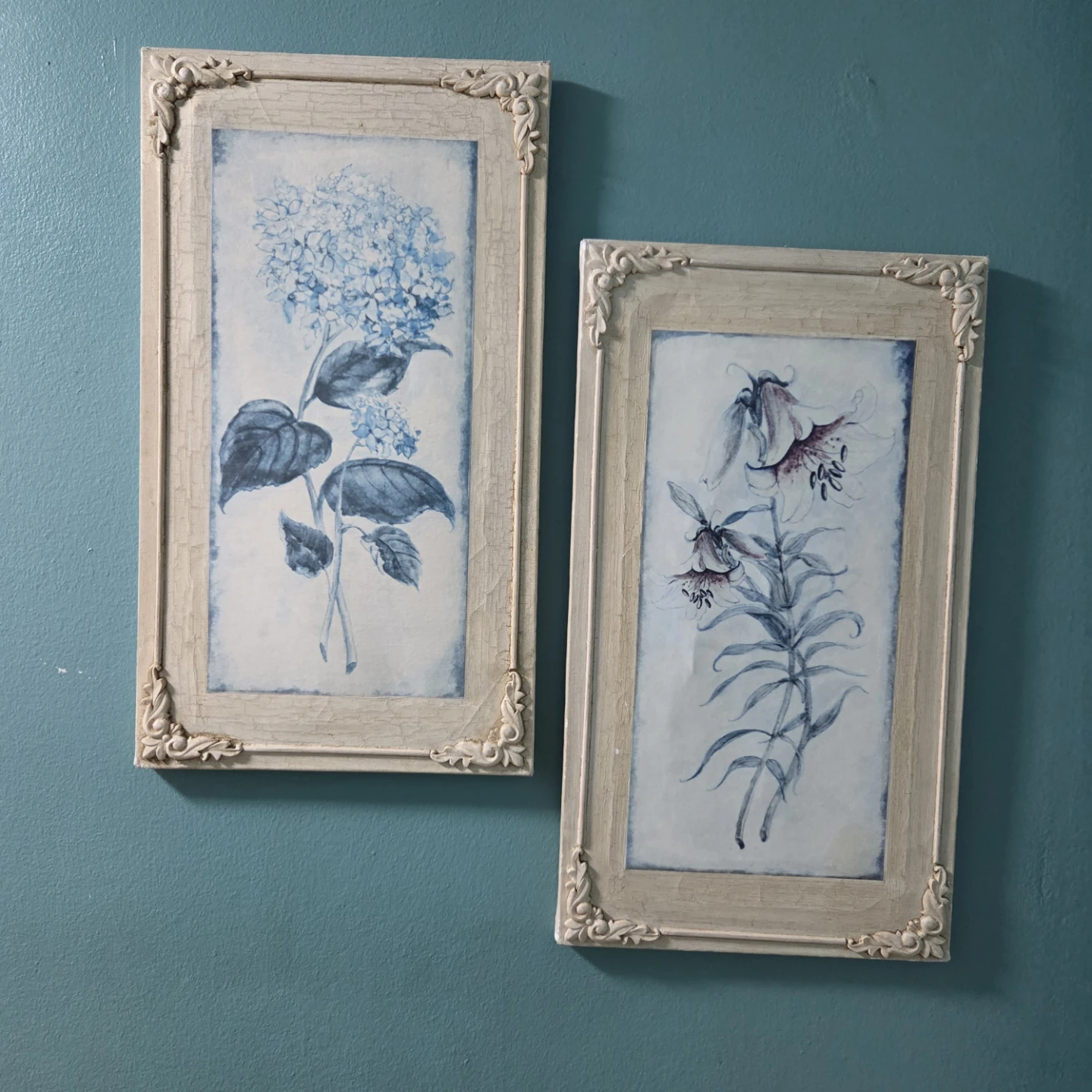 Set of Two Floral Wall Art Prints