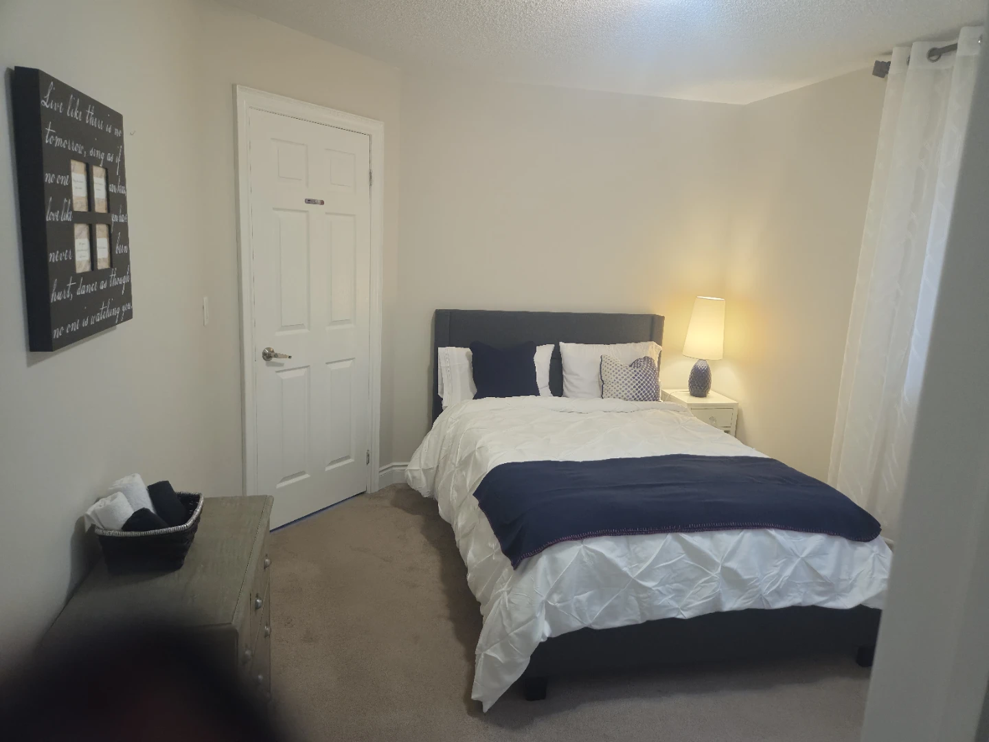 Dark grey Upholstered double Bed Frame