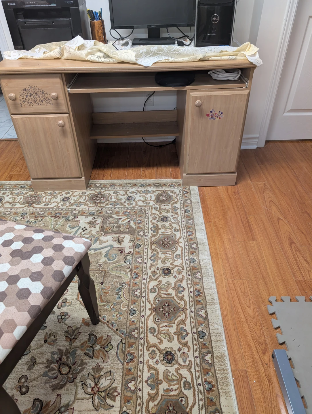 Light Oak Computer Desk