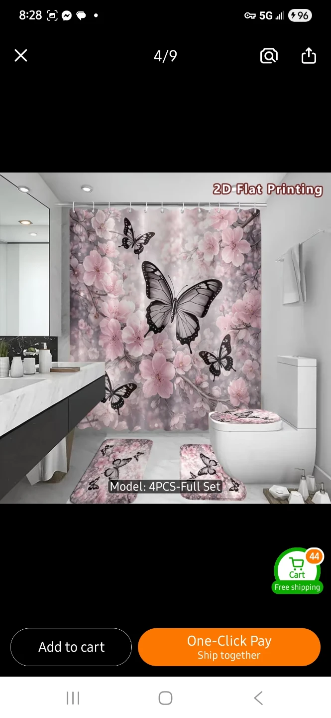 NEW 4-Piece Butterfly and Floral Bathroom Set 🦋 - photo 4