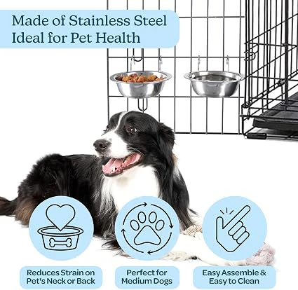 Petmaker Stainless Steel Hanging Bowl Set - photo 4