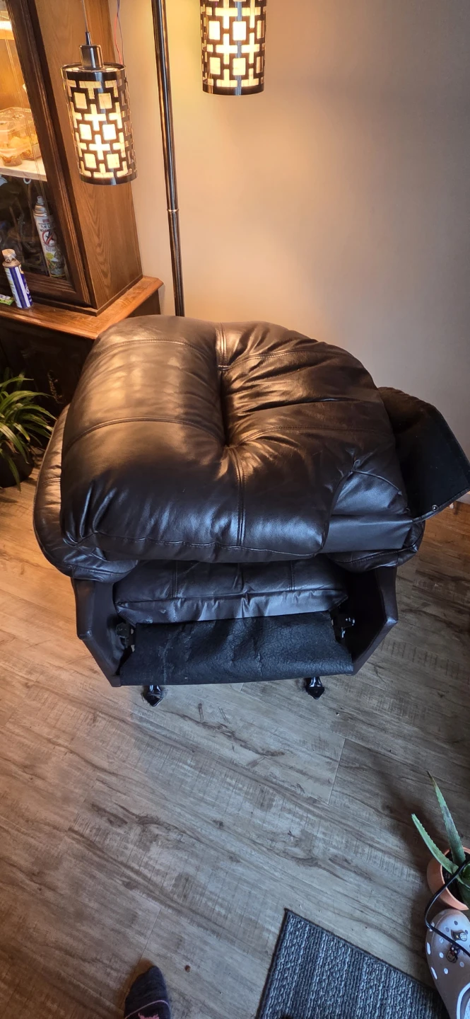Dark Brown Leather Recliner - photo 2
