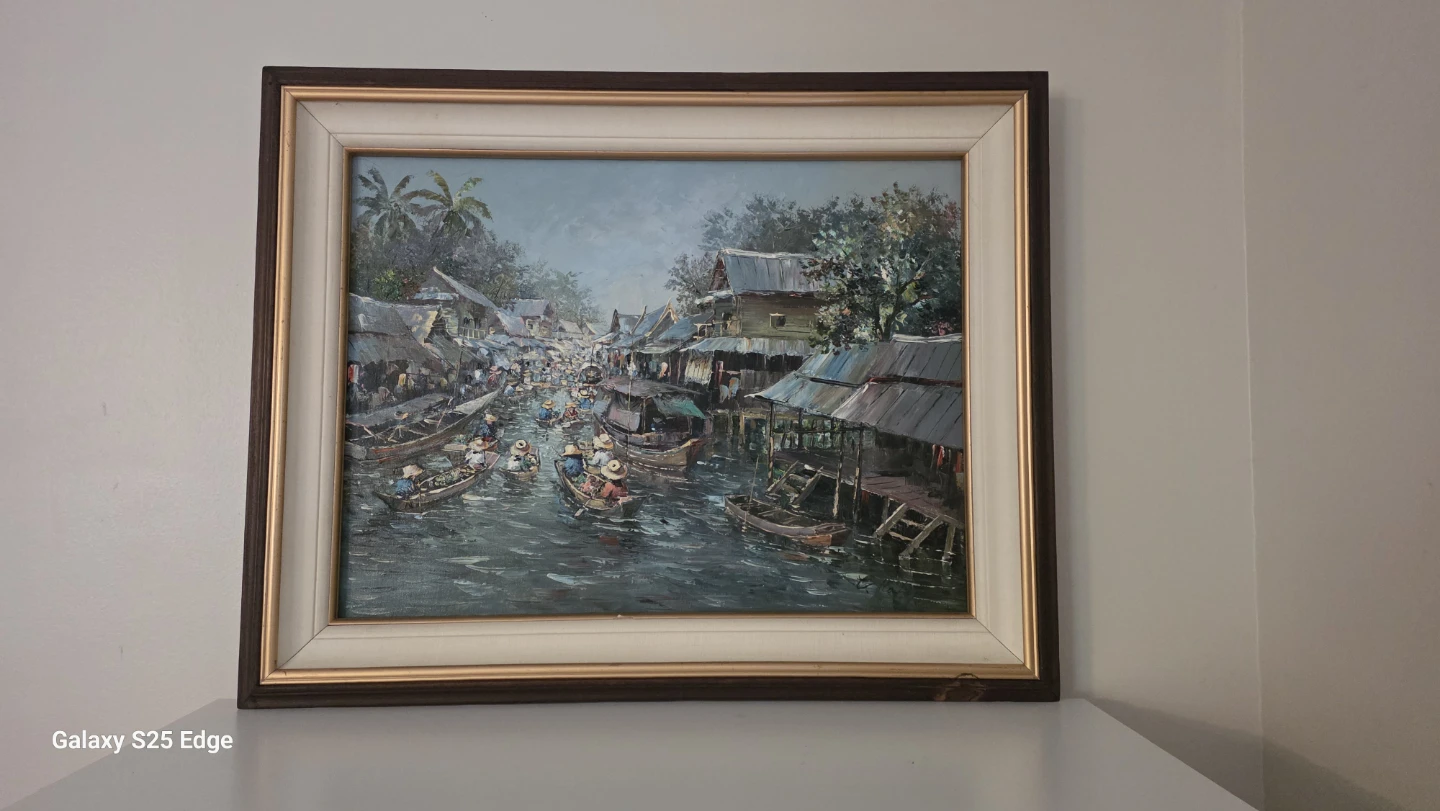 Floating Market Oil Painting