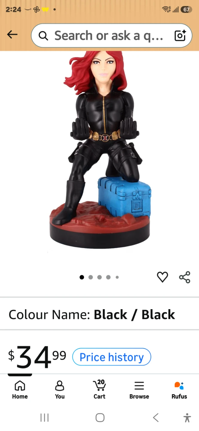 Marvel Cable Guys Black Widow Phone & Controller Holder - photo 3