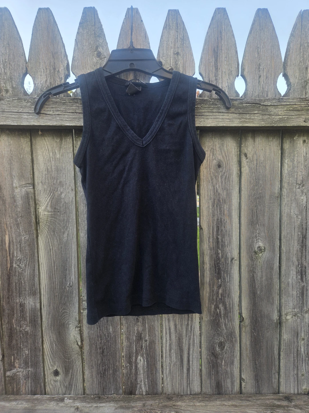 H&M Black V-Neck Tank Top