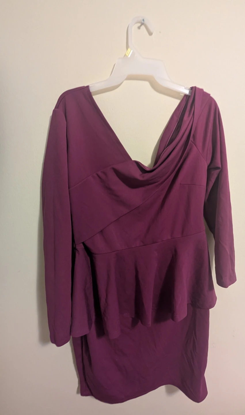 Purple Peplum Dress