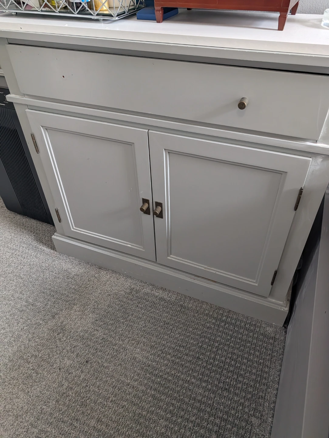 Grey wooden storage cabinet - photo 3