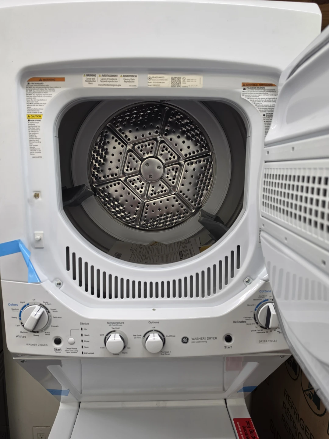 New GE 24in wide Stacked Washer and Dryer electric Unit - photo 3