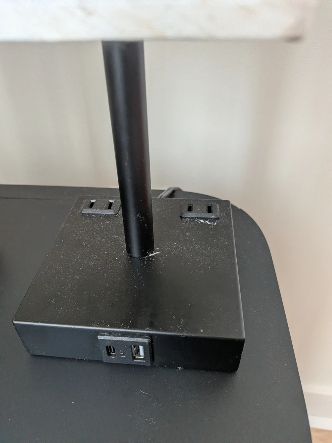 Set of Two Table Lamps with USB and Power Outlets - photo 3