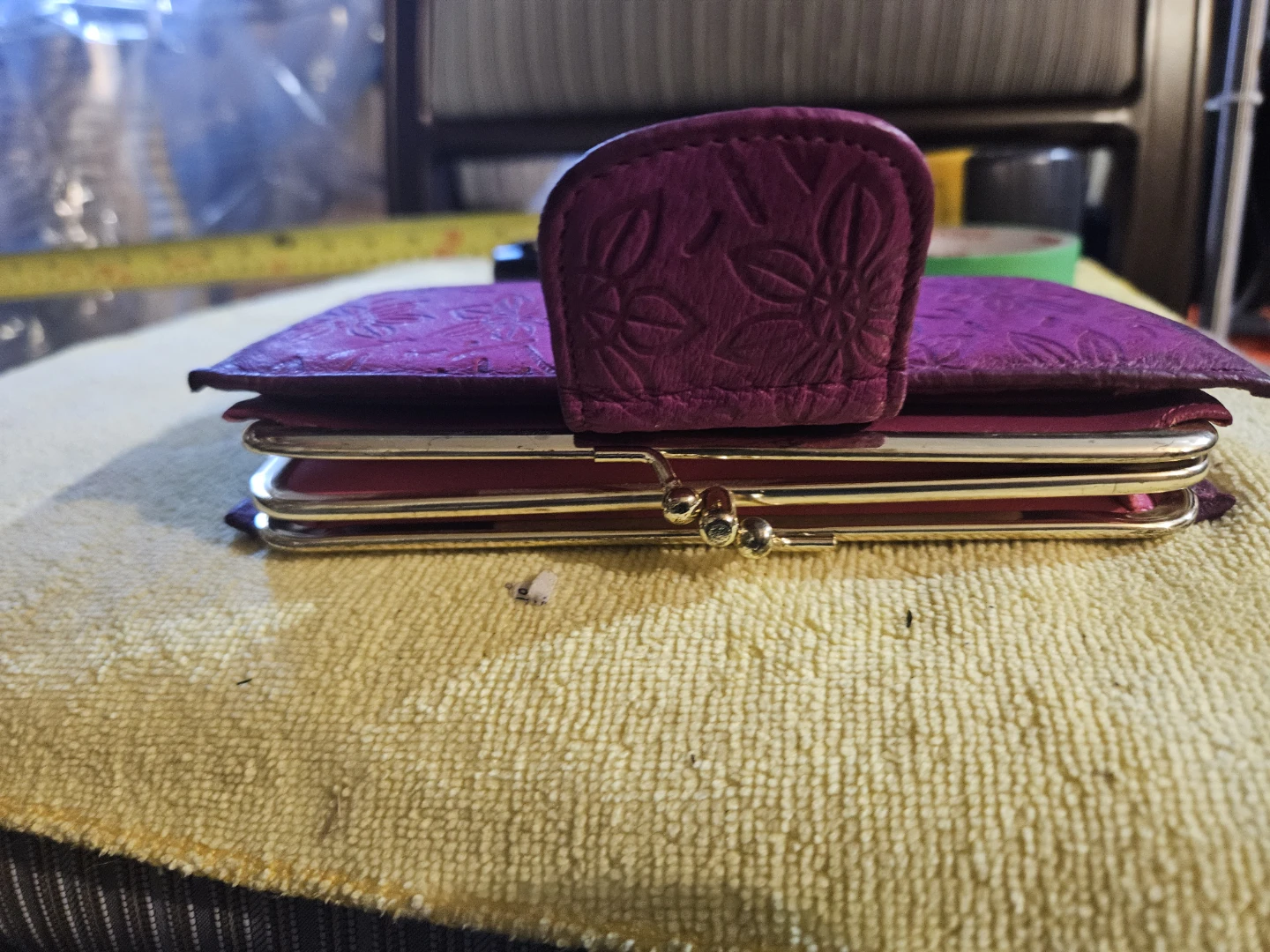 Mundi Purple Embossed Genuine Leather Clutch Wallet - photo 5
