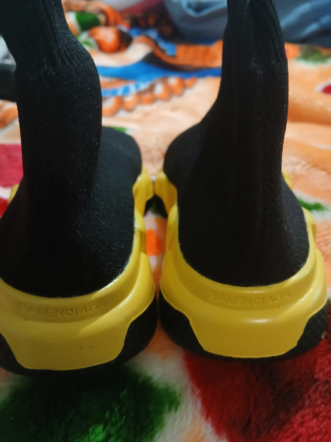 Balenciaga Speed Sneakers Black and Yellow - photo 5