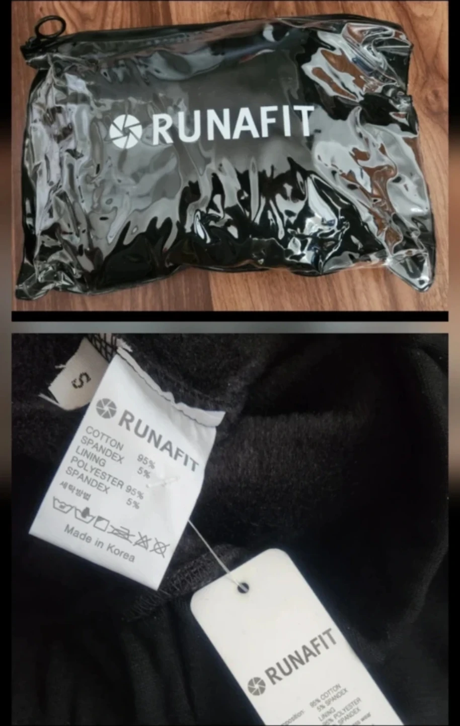 🏈RUNAFIT Black fleece leggings with attached skirt - photo 2