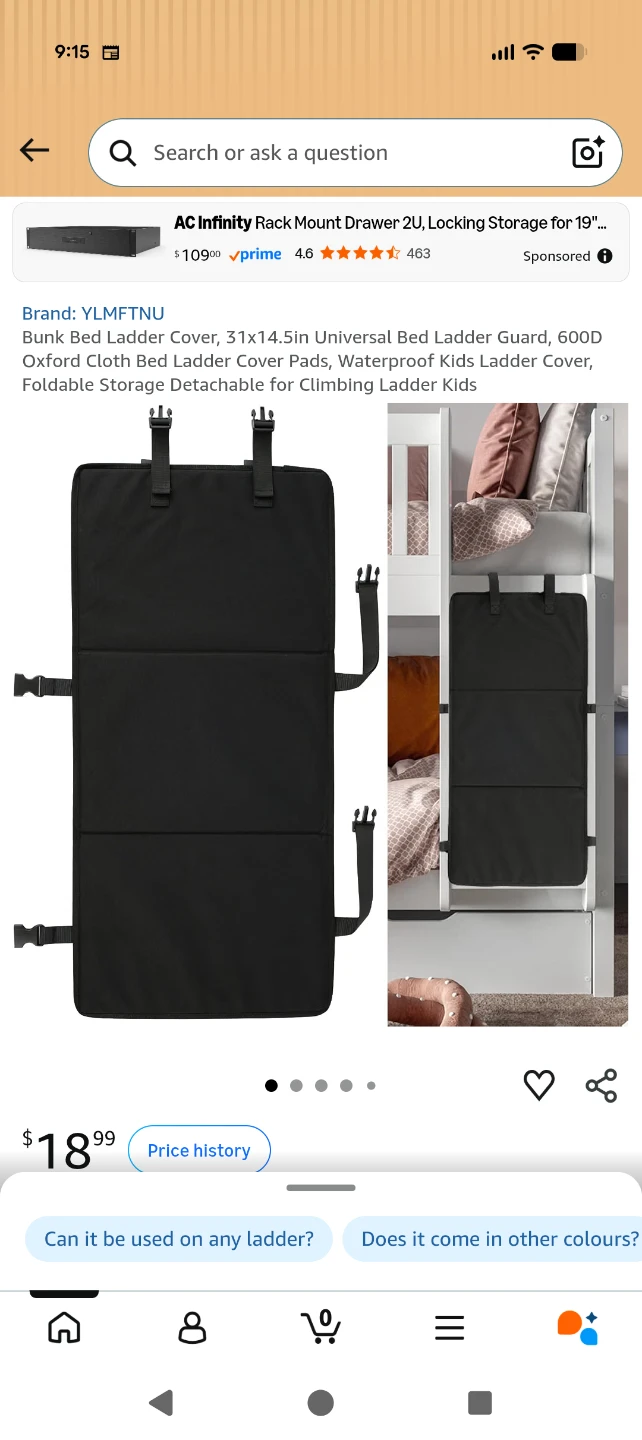 Bunk Bed Ladder Cover🏈 - photo 2