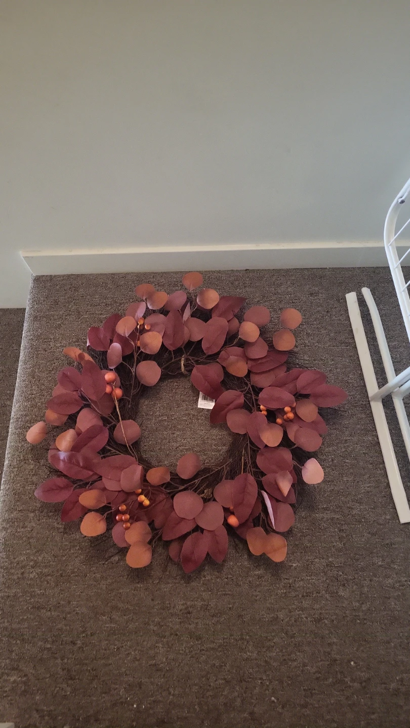 Autumn Faux Eucalyptus and Berry Wreath