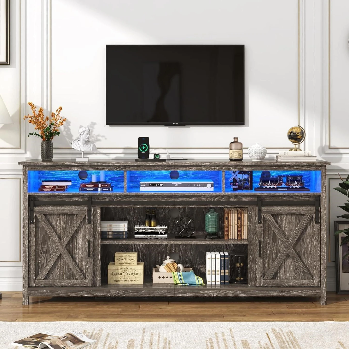 Gracie Oaks 70 inch Farmhouse TV Stand
