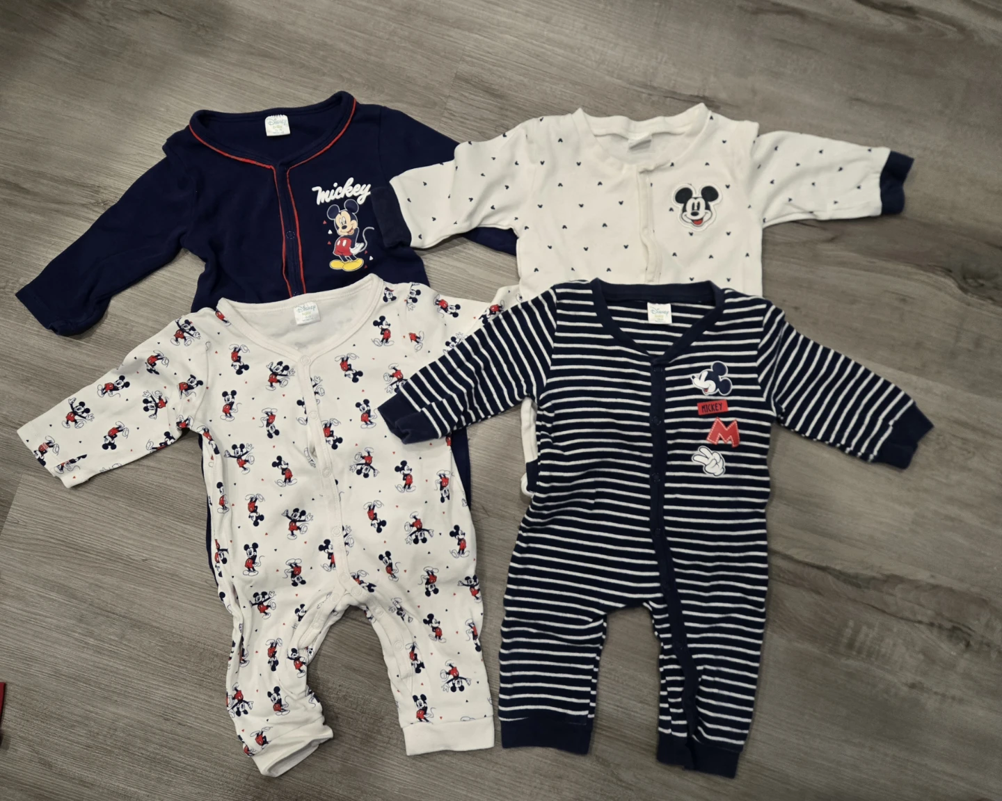 Disney Baby Mickey Mouse Sleepers 4-Pack