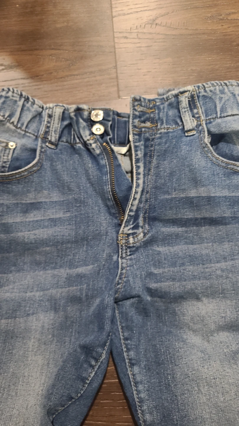 Blue Denim Jeans with Elastic Waist